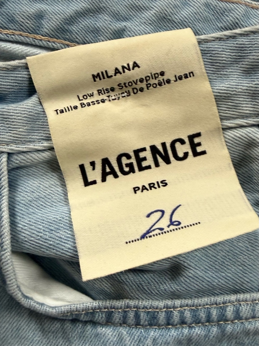 L’Agence Milana Low Rise Stovepipe Panama NWT Size 26 $295 - Picture 7 of 8